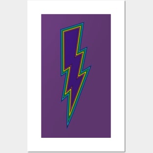 Purple Lightning Bolt Posters and Art